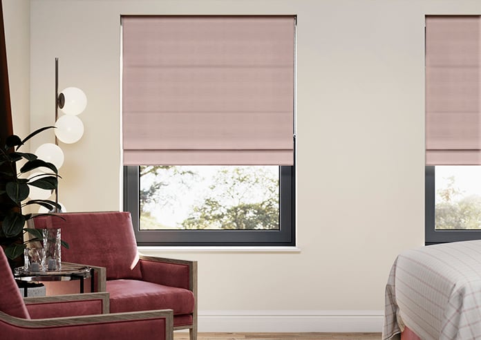 Shima Faux Silk, Rose - Twist&Fit Roman Blind - Image 3